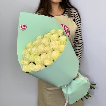 Букеты из белых роз 40 см (Эквадор) [артикул букета  624]