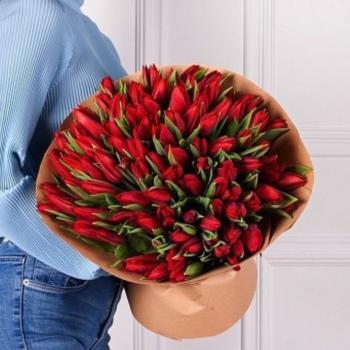 Красные тюльпаны 101 шт articul: 135564
